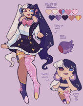 toony style, complex humanoid