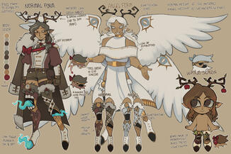 regular style, complex humanoid